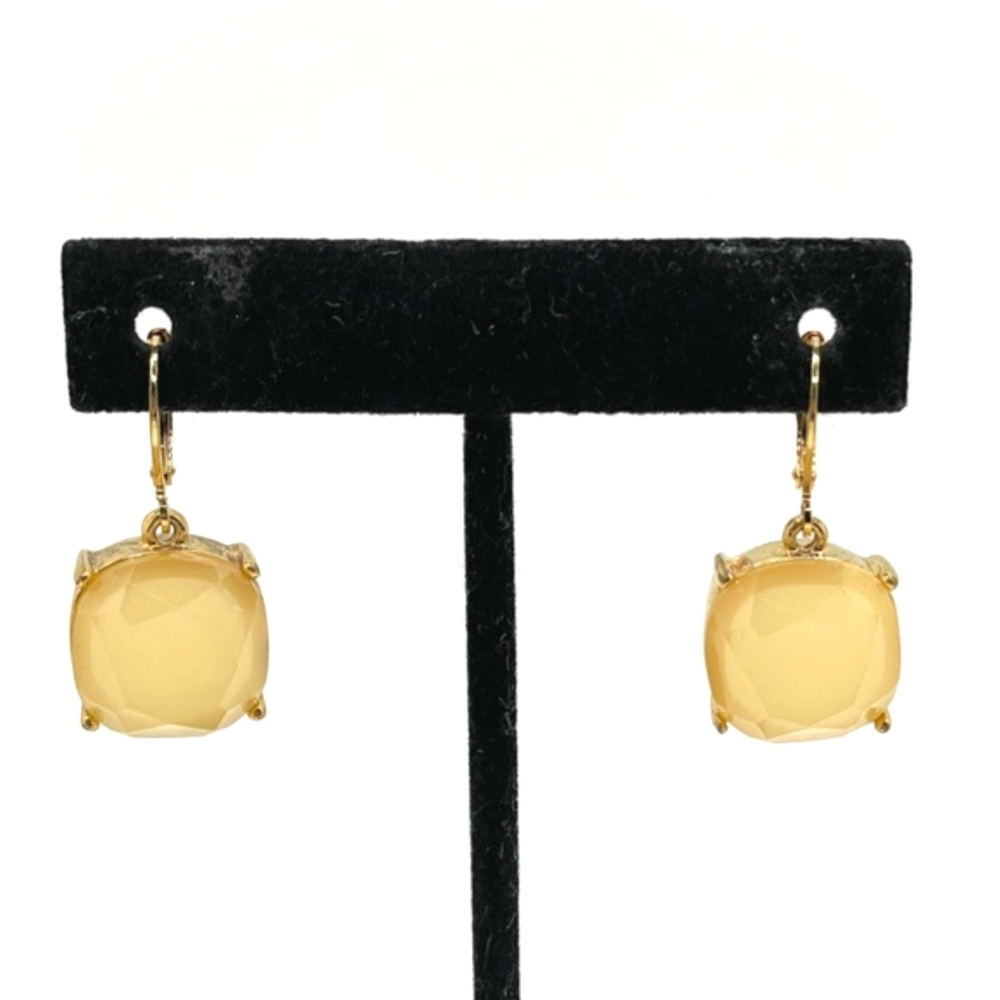 Joan Rivers Classic Collection Pale Yellow Faceted Lucite Pierced Earrings